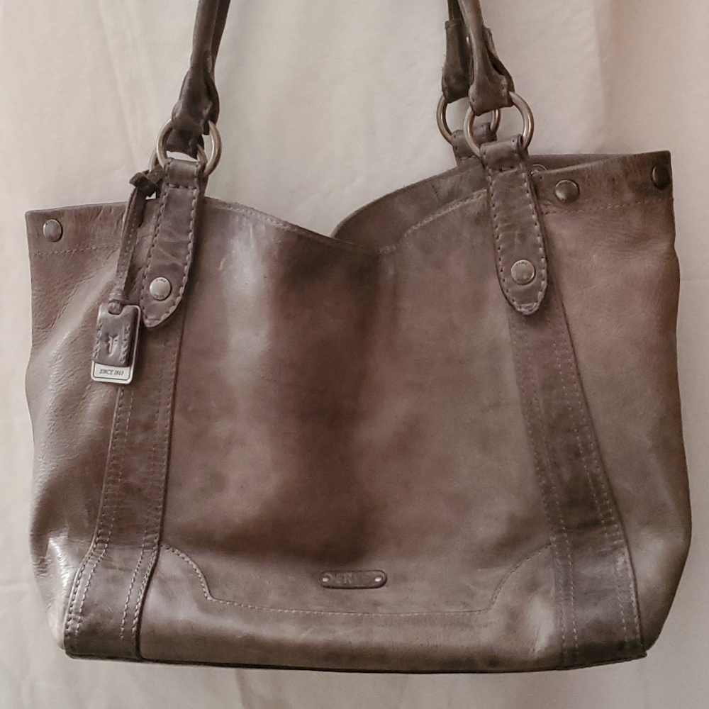 Frye Leather Bag Tan / Grey